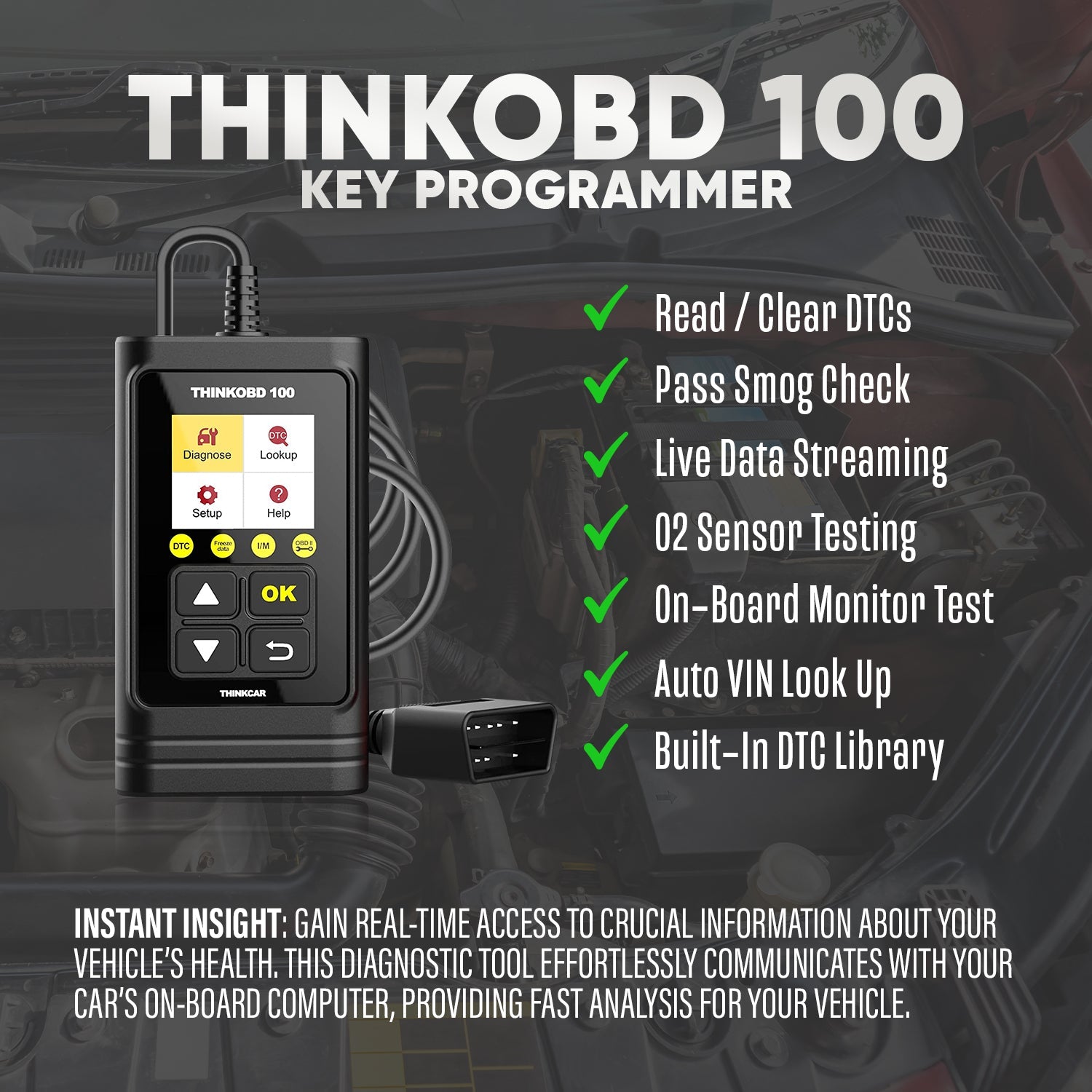 Thinkcar ThinkOBD 100 - OBD2 Scanner Engine Fault Code Reader with Full OBD2 Functions