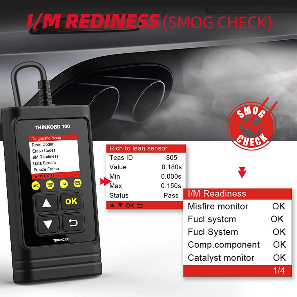 Thinkcar ThinkOBD 100 - OBD2 Scanner Engine Fault Code Reader with Full OBD2 Functions