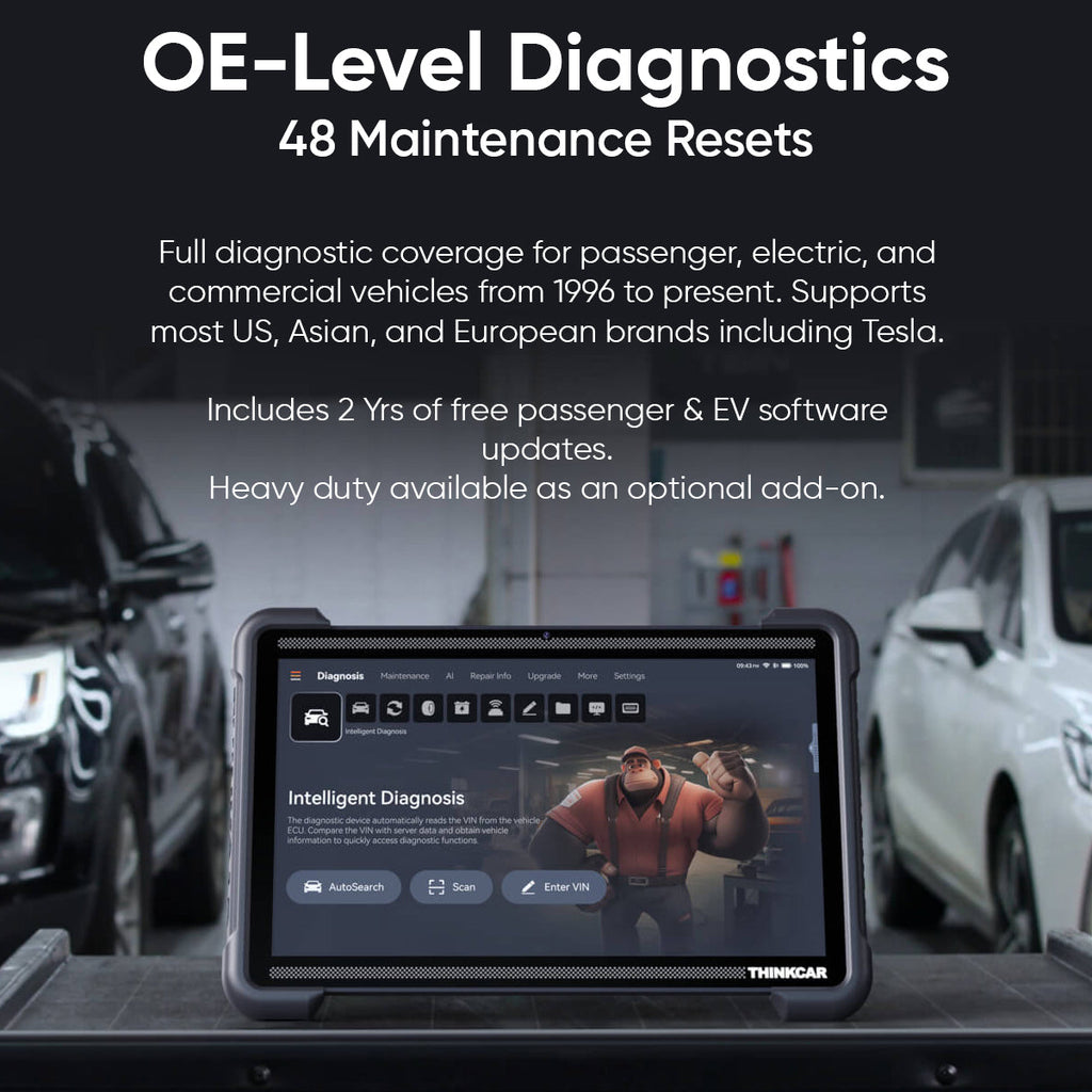 Thinkcar Platinum 394 12-Inch Professional OBD2 Scanner - Advanced Diagnostic Tool with Bi-Directional Control