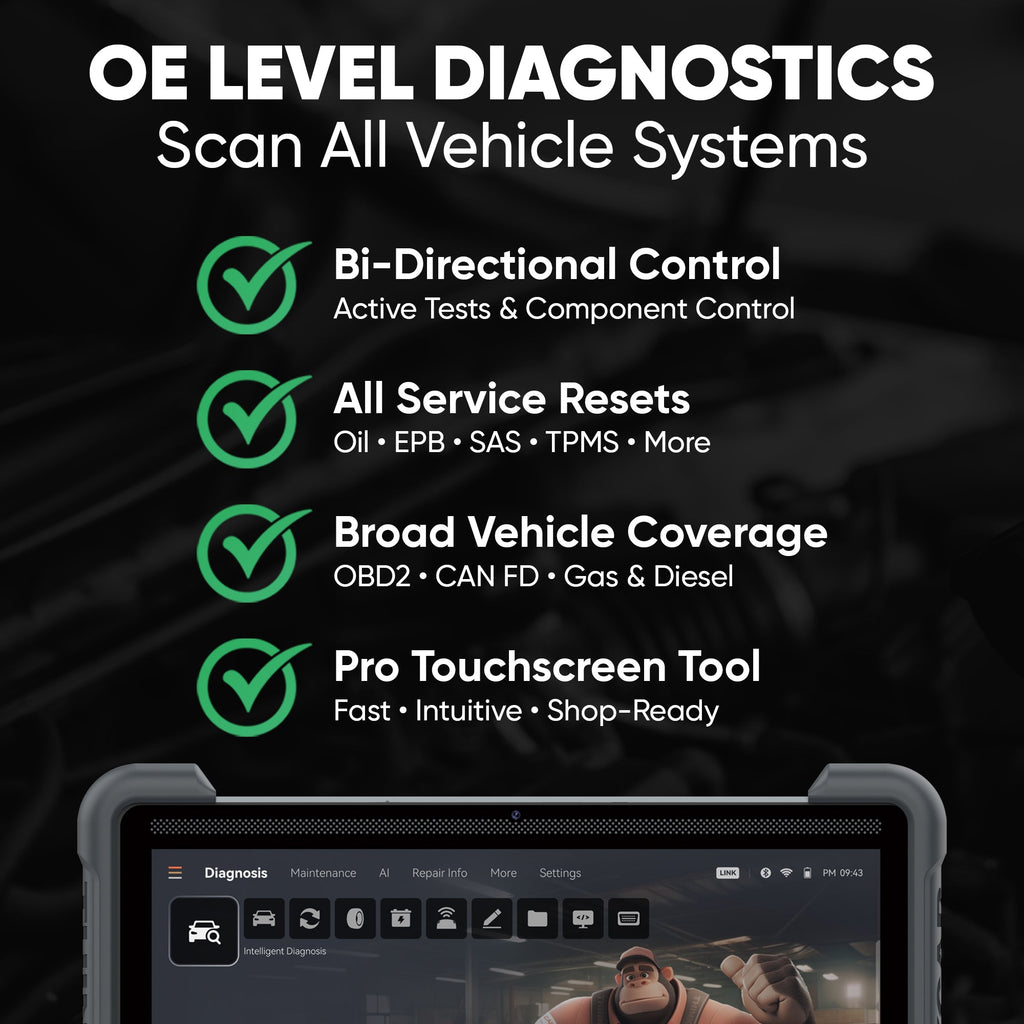 Thinkcar Platinum 394 12-Inch Professional OBD2 Scanner - Advanced Diagnostic Tool with Bi-Directional Control