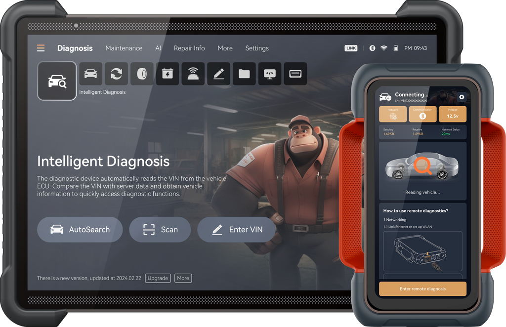 Thinkcar Platinum 399 14-Inch Professional Diagnostic Tablet - Bi-Directional OBD2 Scanner with ECU Coding