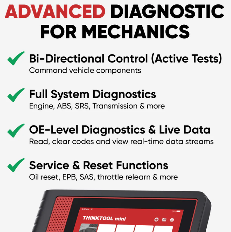 Thinkcar THINKTOOL MINI 6-Inch OBD2 Scanner with OE-Level Full System Car Diagnostic