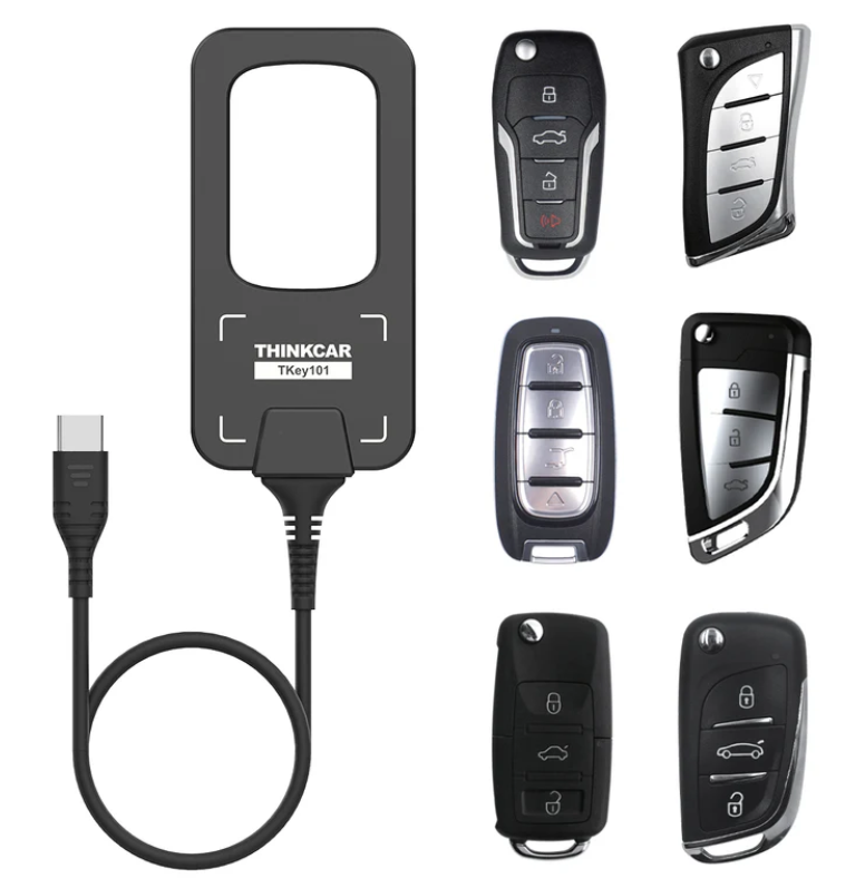 Thinkcar TKEY 101 Automotive Key Programmer - Professional Immobilizer Tool with 6 Remote Keys Included