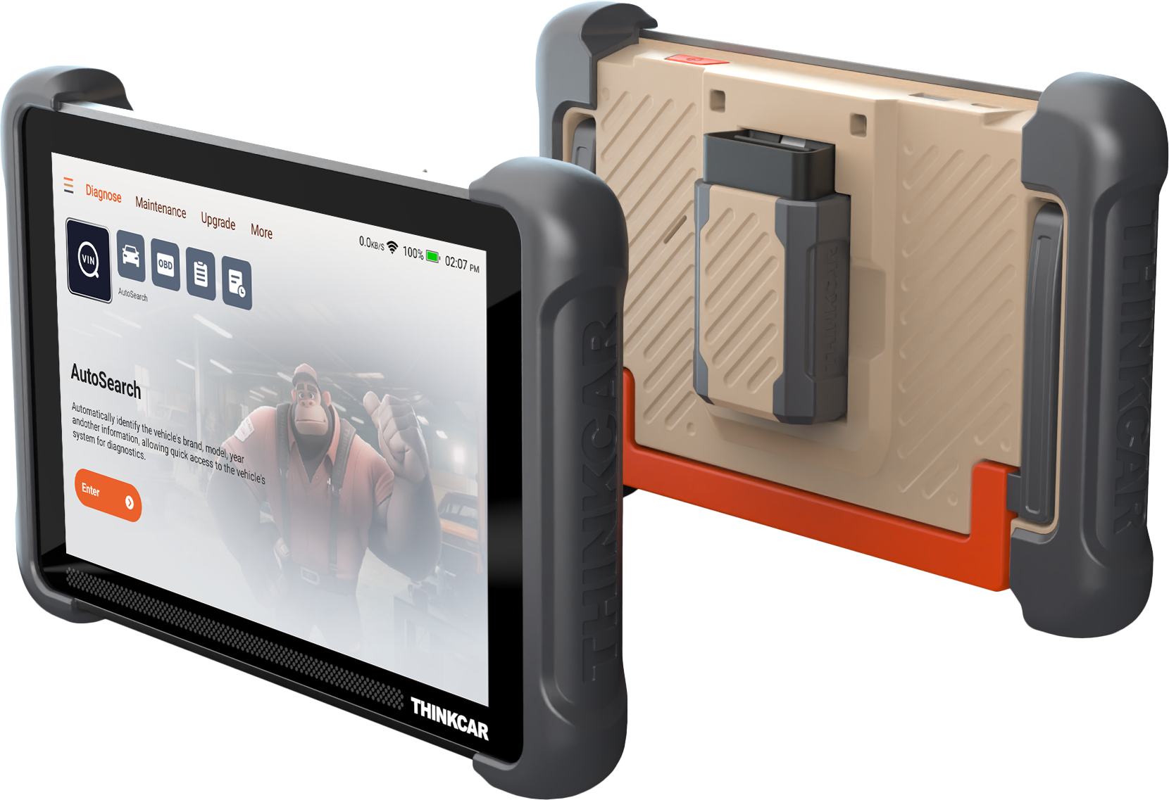 Thinkcar Platinum 191 8-Inch Professional Diagnostic Scanner - Full System OBD2 Scan Tool with Active Test Functions